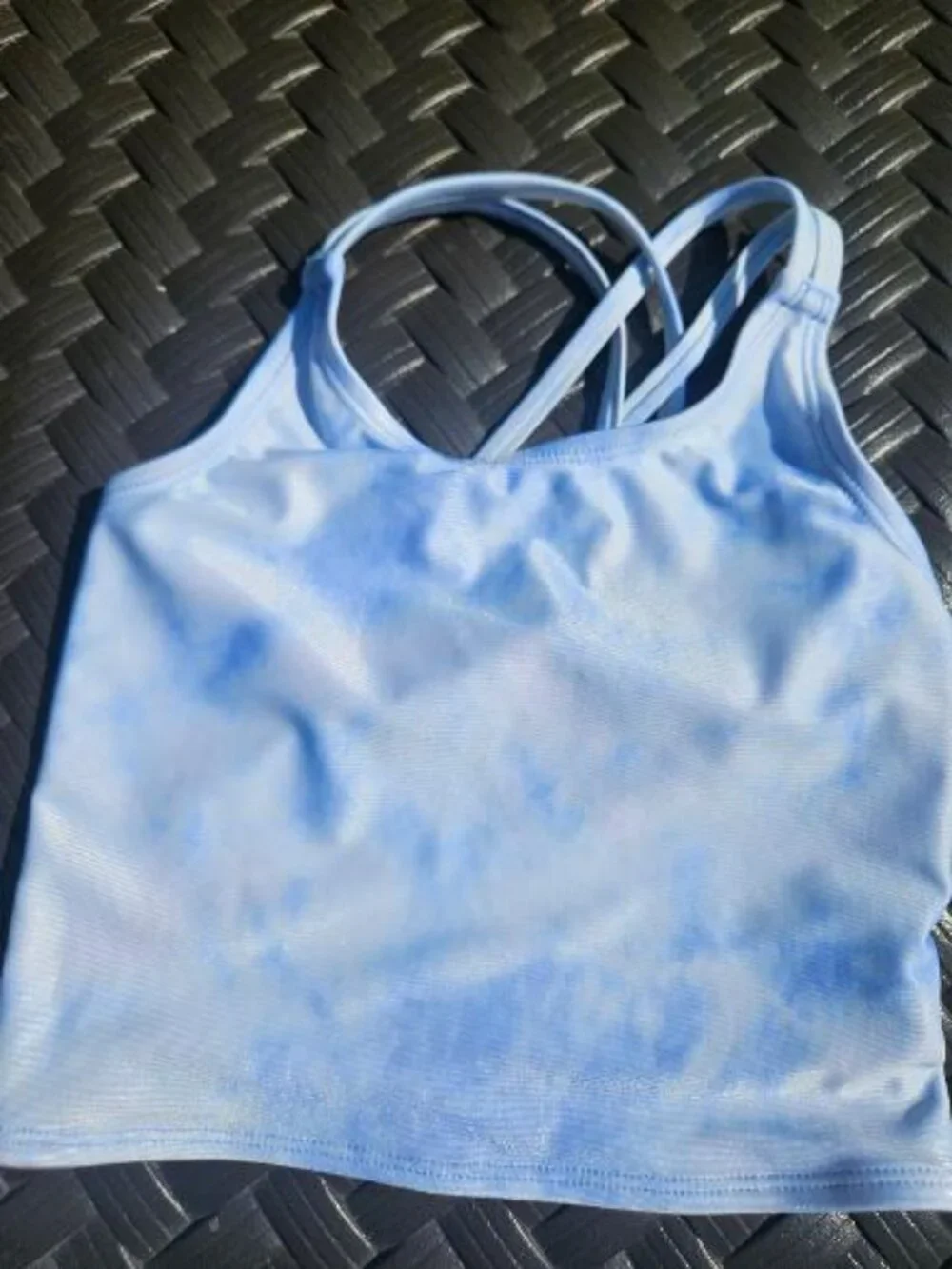 Gap Kids Tankini Swimsuit Small Blue White Tie Dye 2 Piece